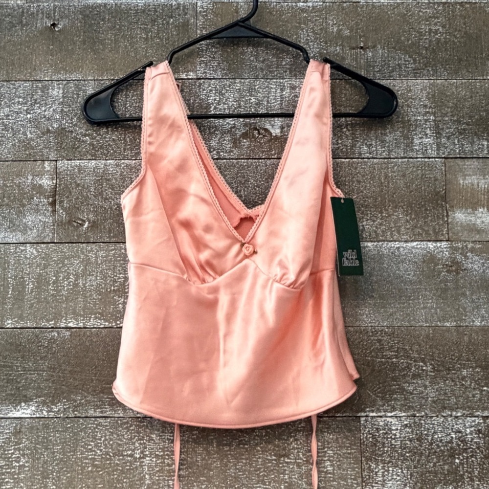 Wild Fable Satin Cami Top Womens XXS Peach Orange